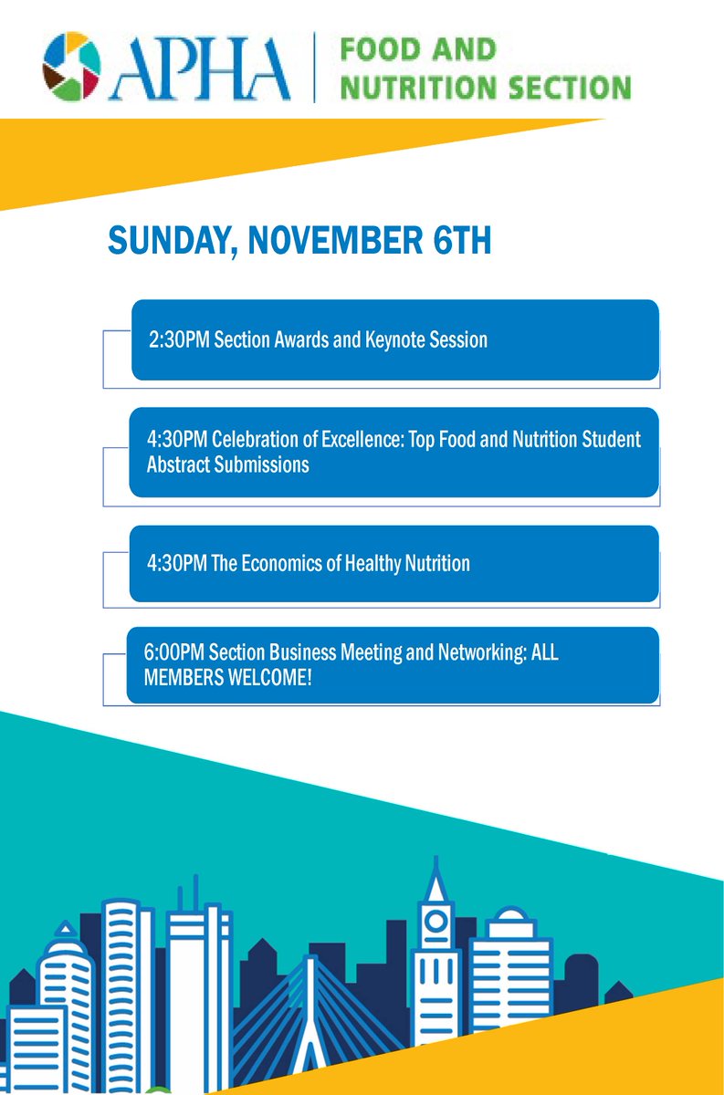 Check out what is happing today at the APHA Conference Food and Nutrition Section! #FNAPHA2022, #APHA2022, #APHAFood, #Nutrition 
bit.ly/APHA2022_FN