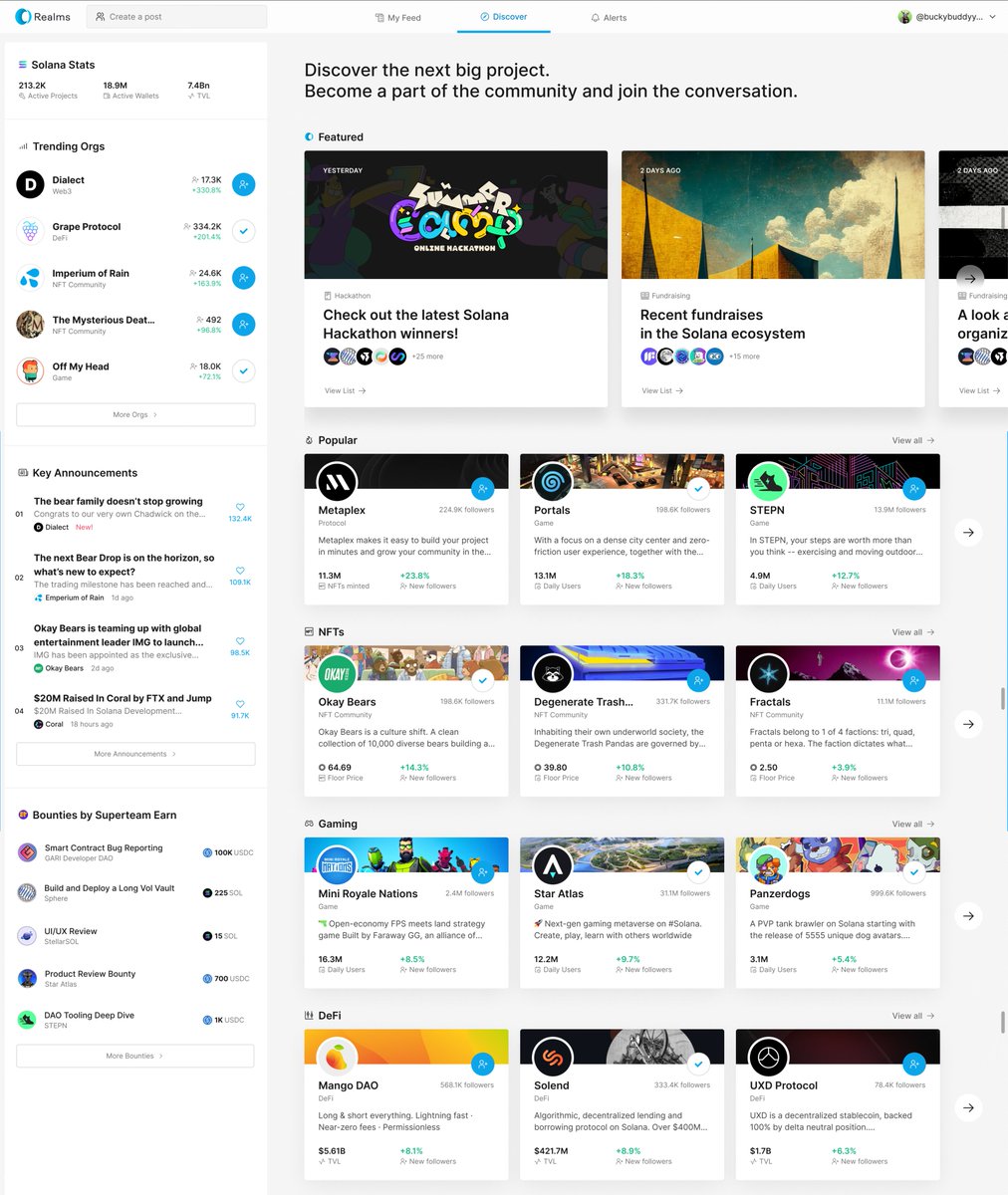 🚨New Solana ecosystem page launching within Realms at Breakpoint🚨

We're building the Web3 hub for organizations and their communities on Solana.

Step 1 is showcasing all ecosystem projects. To highlight your org, fill out this quick form by EoW: forms.gle/g4kfwtgz5RK9Ns…

(1/2)