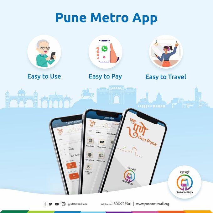 ut_MoHUA's tweet photo. Download the App- One Pune and travel with Metro, because it has become easy now!!
#PuneMetro #AaliApliMetro #OnePune #DownloadtheAppNow https://t.co/oa7Bpk1S8h