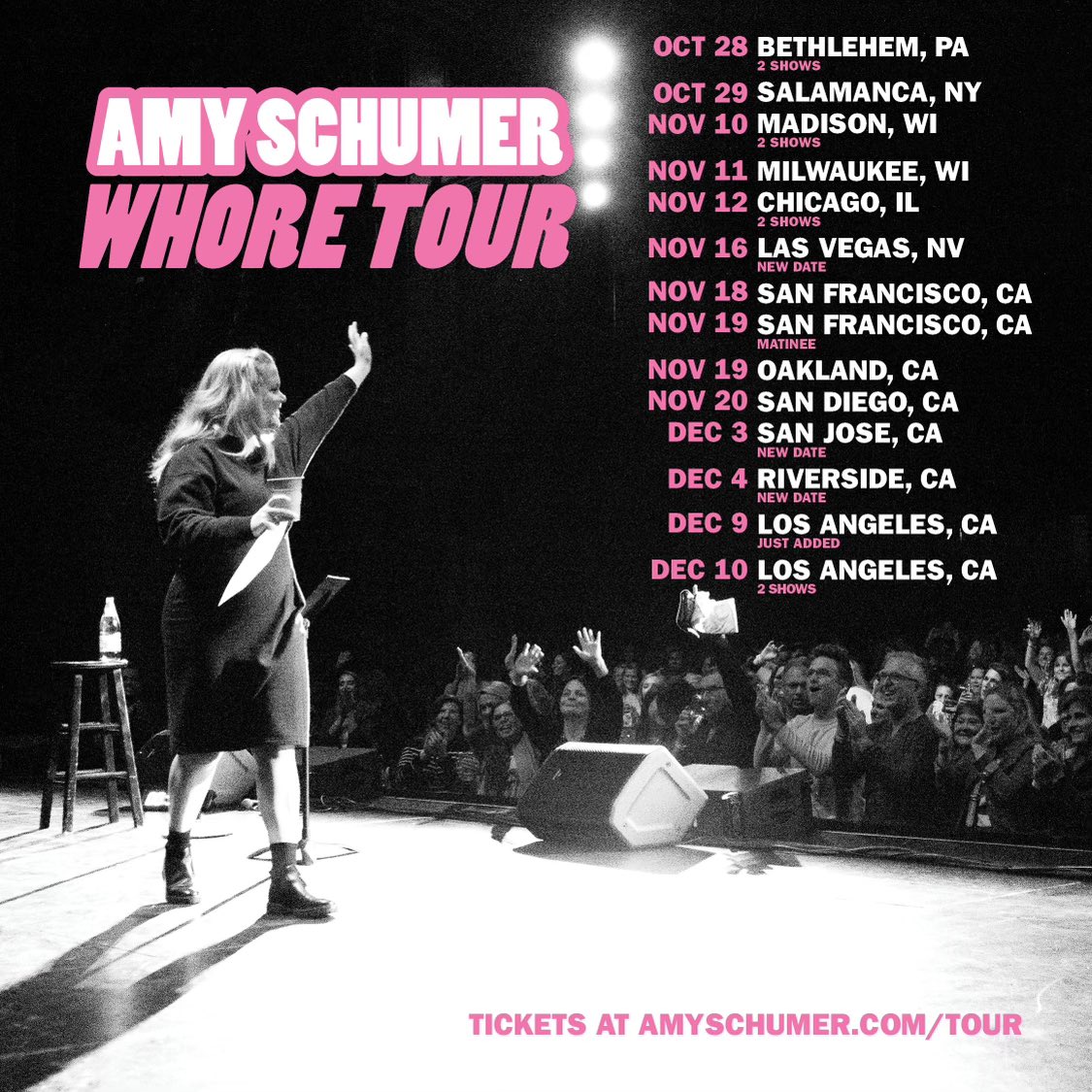 Rest of 2022 tour ❤ Las Vegas, San Jose and Riverside rescheduled to new dates (all tickets for original shows will be honored for the new dates) and third show just added in LA. Tickets and all info at amyschumer.com/tour