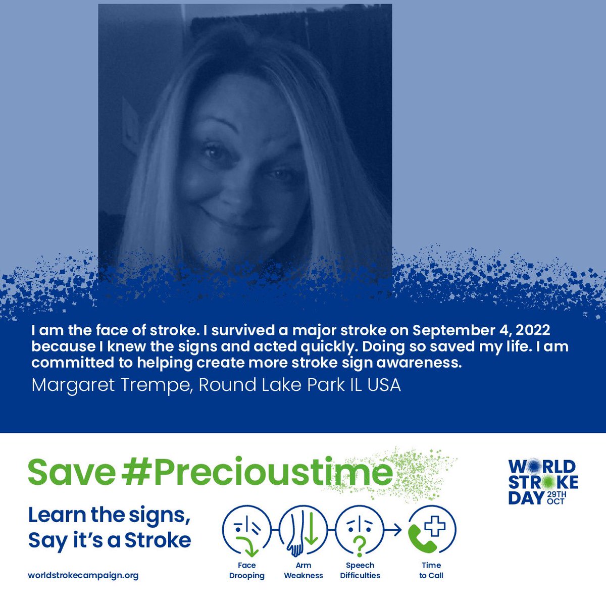 magk2's tweet photo. #WorldStrokeDay #PreciousTime #BeFast #StrokeSurvivor https://t.co/8xiR7L7bXf
