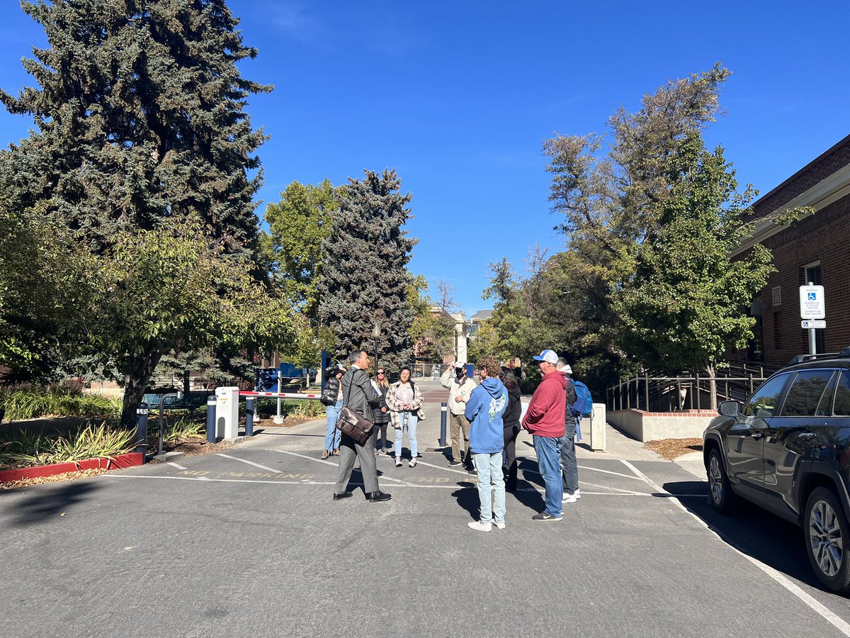 One of my favorite parts of walking on our beautiful campus is running into and speaking to prospective students and their families. We hope to have the opportunity to welcome this group to the Wolf Pack Family next fall! #GoPack