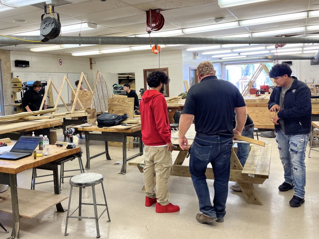 🚧 Our Construction Academy is “taking care of business” completing multiple projects! We 💛 our <a href="/FMMSHS_CTE/">Fort Meade Middle Senior High School CTE</a> programs!