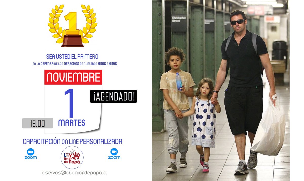 AmordePapa's tweet photo. ¿SABE QUIÉN es el SÚPER @AmordePapa de la fotografía?

¿HASTA CUÁNDO ESPERARÁ PARA DEFENDER LOS DERECHOS DE SUS HIJOS E HIJAS?

Le recordamos:
CAPACITACIÓN ESPECIALIZADA Y PERSONALIZADA ONLINE #LEYAMORDEPAPÁ
MARTES 01 NOV, 19.00
+Info e Inscripción: reservas@leyamordepapa.cl https://t.co/uUdD39j3tx