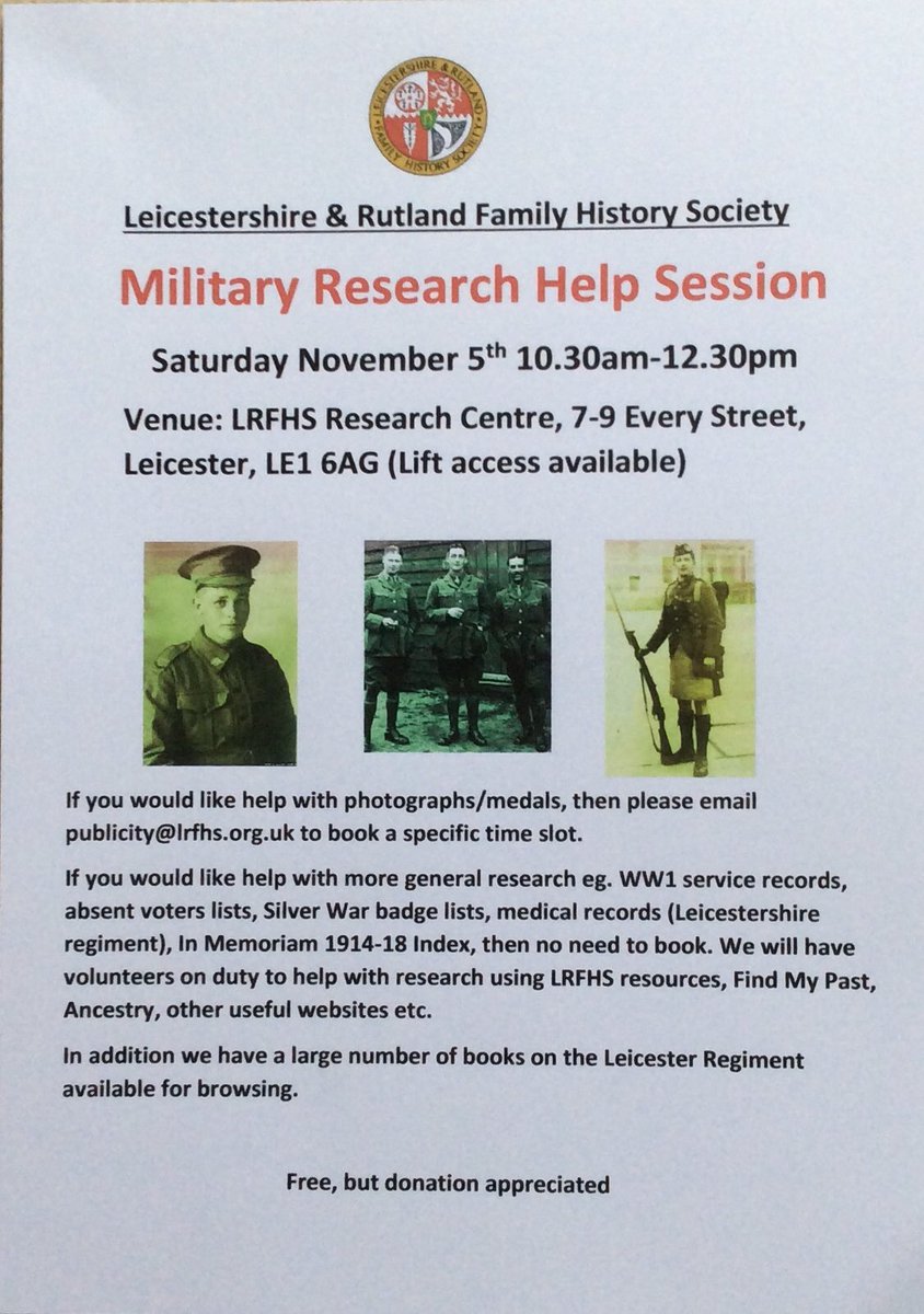 Want to find our more about your ancestors’ military history ? Why not pop along to this event...