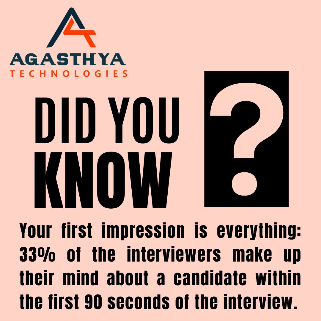 AgasthyaTech's tweet image. First impression is always the last impression!

#agasthyatechnologies #agasthyatech #technology #tech #programming #software #artificialintelligence #marketing #science #research #innovation #buildingthefuture #testautomation #automationengineer #qualityassurance