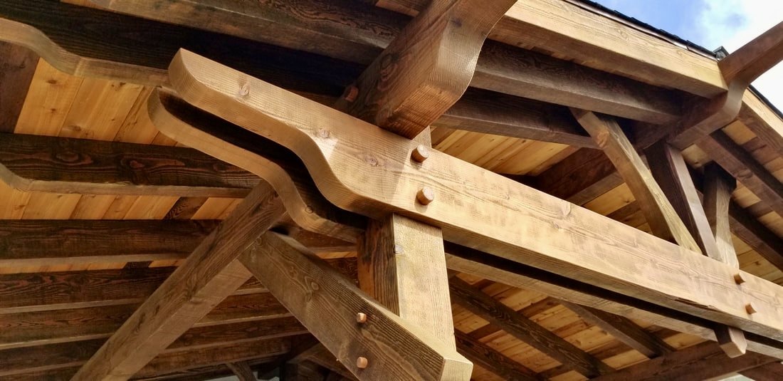 Check out the amazing custom patio covers by Mark Nilo &amp; Sons. They specialize in custom heavy timber wood designs – they are true artisans!