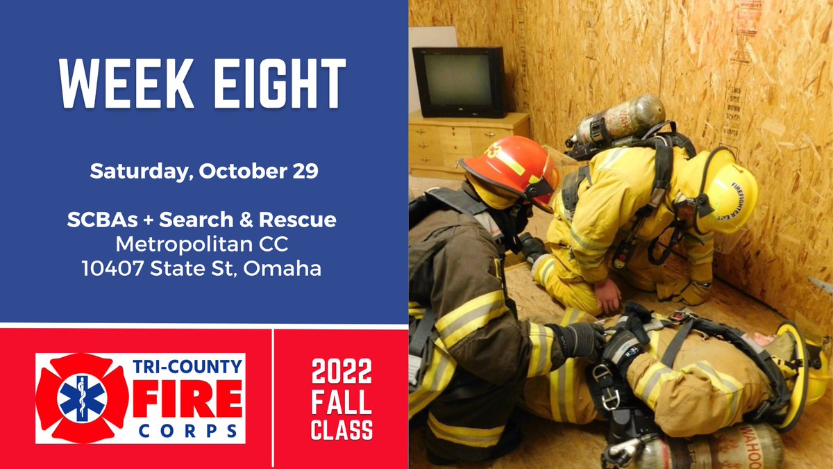Reminder: Week Eight will be held this Saturday, October 29th from 8am-12pm, with Metropolitan Community College (10407 State Street). The Explorers will focus on SCBAs and Search &amp; Rescue techniques during this week's class.  <a href="/mccfire1/">MCC Fire Science Program</a>