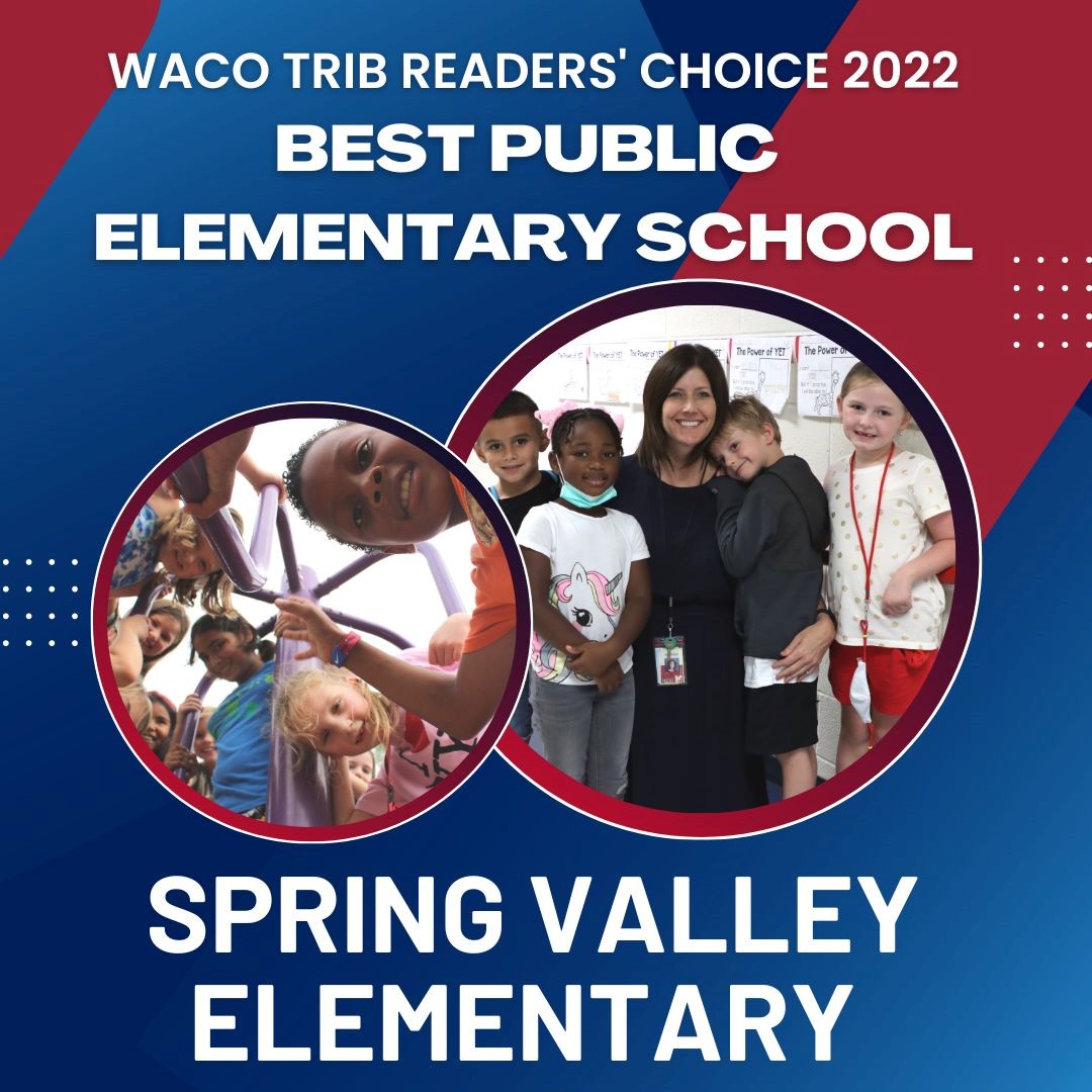 Spring Valley is honored to receive the Waco Tribunes Readers' Choice Award for Best Public Elementary School! Thank you to our families and school community for choosing SVE. We celebrated by surprising our staff with cake and confetti while cozy in our Red Ribbon Week pajamas!