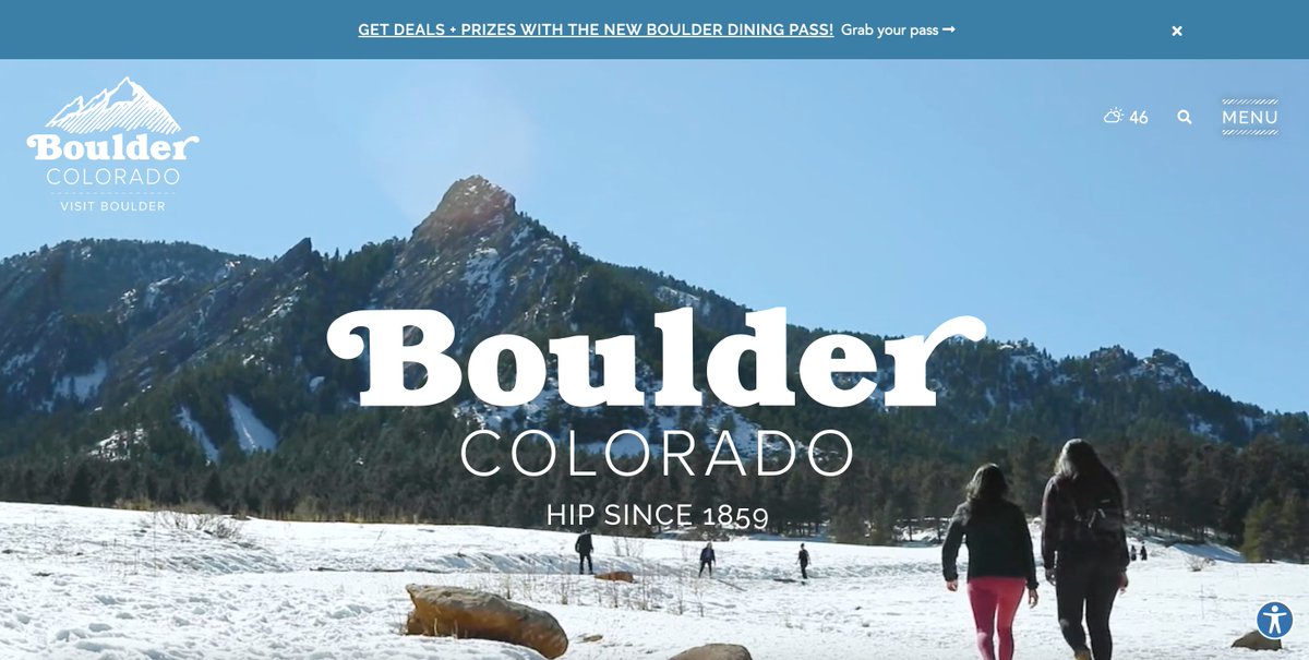 Congrats to Visit Boulder/Boulder CVB for winning a GOLD Davey Award for its Tourism Website! 🥇 #destinationmarketing #websitedesign #travel #tourism #creativeservices