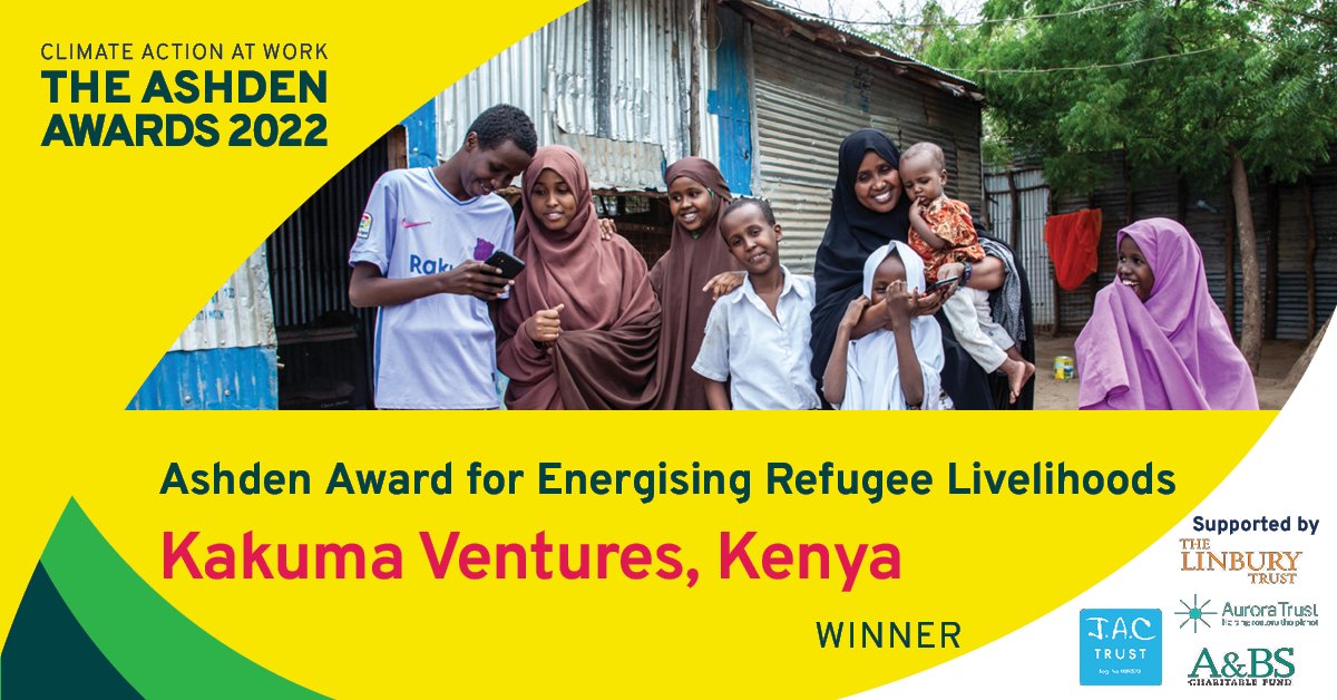 Kakuma Ventures (@kakumaventures) on Twitter photo 📢 Live from Nairobi - we’re winners of the <a href="/Ashden_org/">Ashden☀️🌎💡</a> Award for Energising Refugee Livelihoods.
Find out more and join us online at the global #22AshdenAwards celebration on Wednesday 2 November, 7pm GMT: bit.ly/ashden-africa-… 📢 Live from Nairobi - we’re winners of the <a href="/Ashden_org/">Ashden☀️🌎💡</a> Award for Energising Refugee Livelihoods.
Find out more and join us online at the global #22AshdenAwards celebration on Wednesday 2 November, 7pm GMT: bit.ly/ashden-africa-…