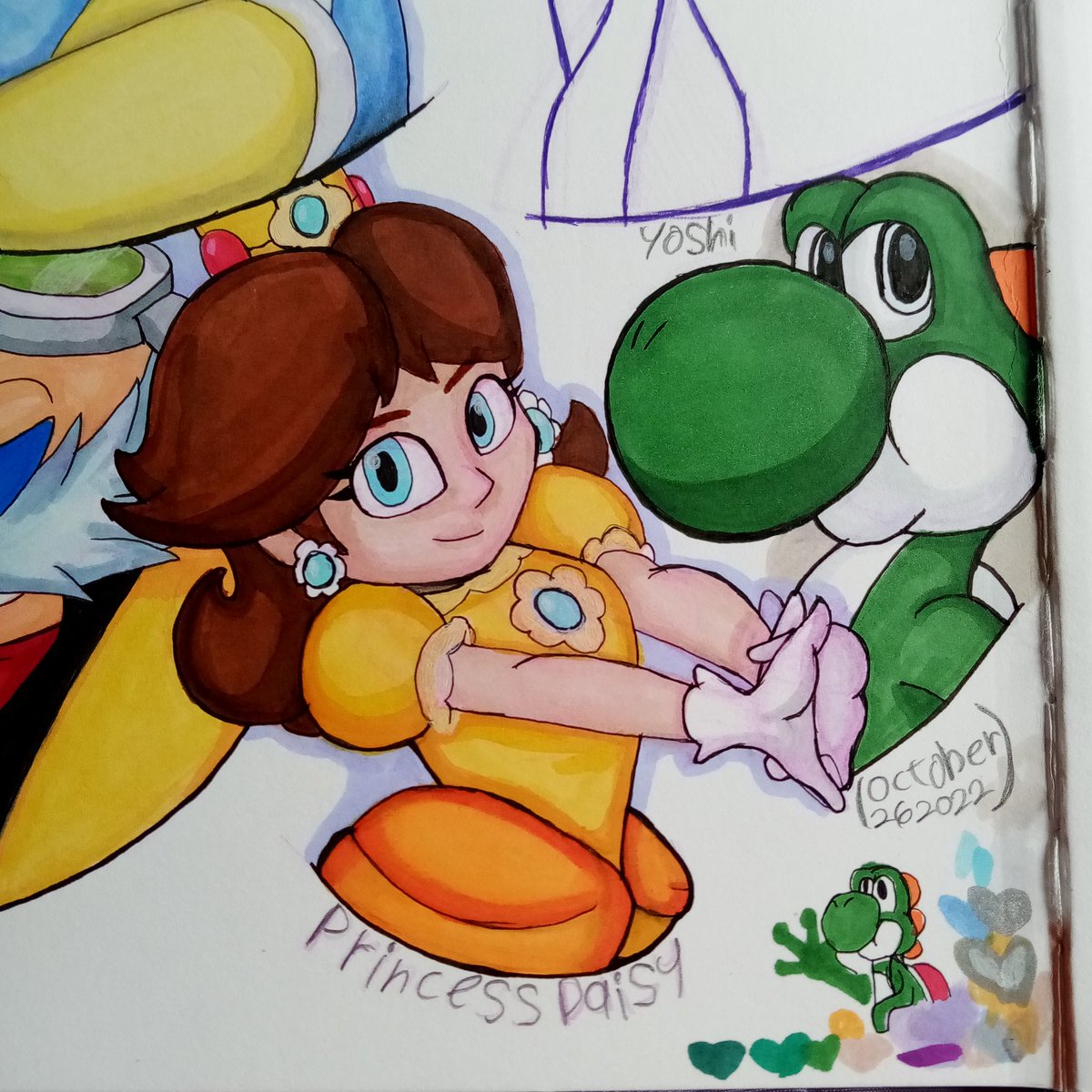 MorphoNega's tweet photo. My new sketchbook #eggmannega #dreggmannega #steveeggman #mopho #eggmansbrother #blazethecat #princessdaisy #yoshi #mario #sketchbook #drawingbook #drawingwhatevertheheckiwant #doodle https://t.co/qeOrITQclP
