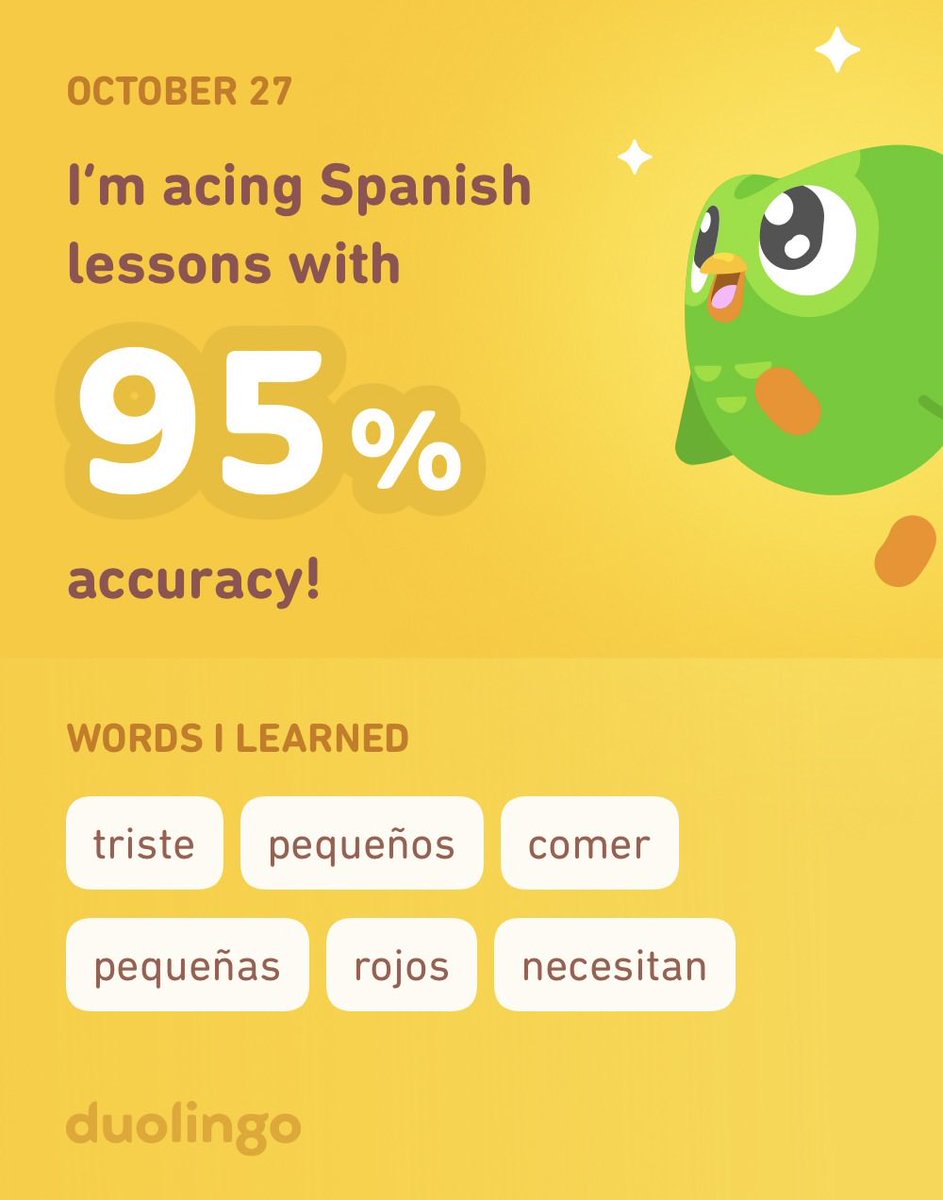 WAZZupbruvv's tweet image. Still learning everyday 155 days straight! ⁦@duolingo⁩ #duolingo #learningspanish #learningnewlanguages #learningdaily
