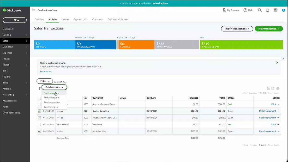 teachucomp's tweet image. Batch Printing Invoices in QuickBooks Online: teachucomp.com/batch-print-in…
#QuickBooksOnline #quickbookstraining #QUICKBOOKSTUTORIAL #quickbookshelp