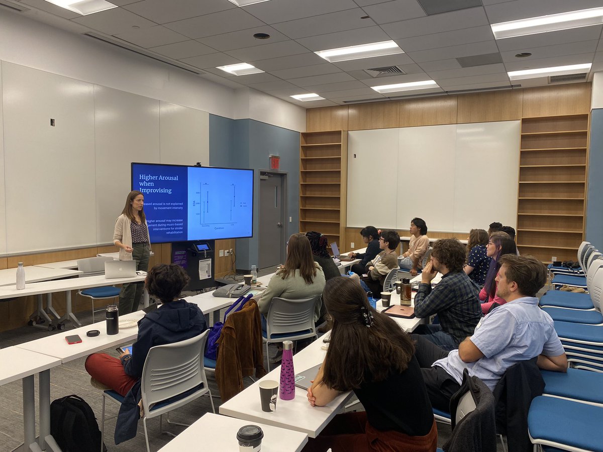 Just kicked off our Princeton-NYU PhD day to foster connection between students working on #musicscience across @PabloRiVi and <a href="/LisaMargulis/">Elizabeth Margulis</a> labs. Anna Palumbo gave our first student-only conference-style talk on the role of improvisation in music-based intervention!