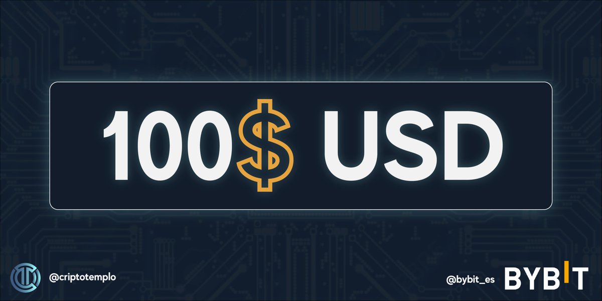 criptotemplo's tweet photo. 🔥🎁 SORTEO DE 100 USDT 🎁🔥

10 GANADORES ✅✅✅

Requisitos:
1⃣ Seguir @bybit_es y @criptotemplo
2⃣ Like y RT al tweet
3⃣ Menciona 2 amigos

#Bitcoin, #Cardano, #Shiba o cualquier otra criptomoneda💥💣 https://t.co/l5khGgJuf7