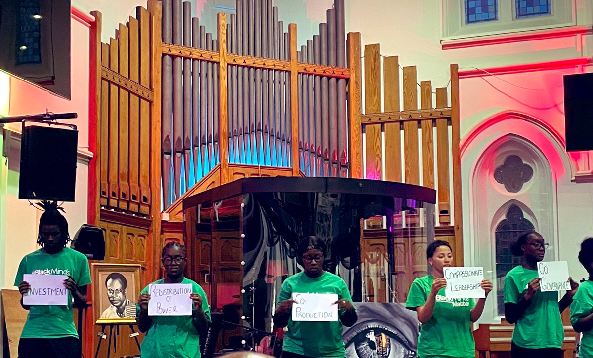 Feeling so moved &amp; inspired at <a href="/WCENLondon/">CEN</a> event to address health inequalities with <a href="/PSheleena/">Sheleena P</a> Speaking to equity based 
co-production💡
Most powerful performance from young people within Black Minds Matter - advocating for compassionate leadership &amp; co-governance 📣 #community