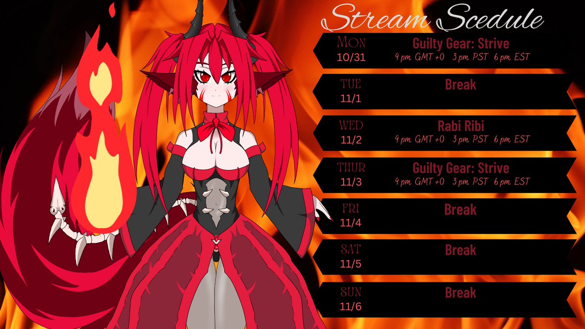 Vemfilia's tweet photo. Novemeber Stream Scedule :) 🌟 https://t.co/nSIApALtXd
