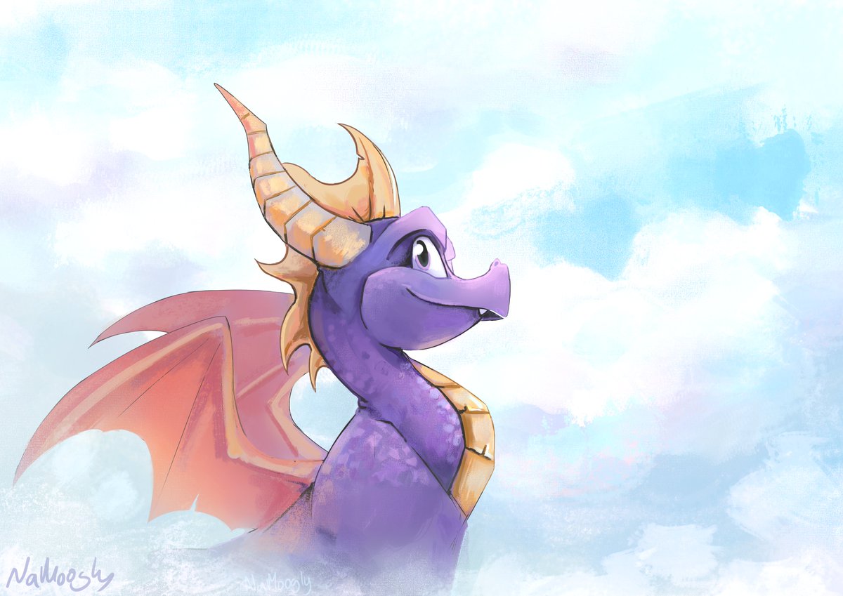NaMoogly's tweet image. Some of my favourite Spyro fanarts I've gone and done 💜💜💜