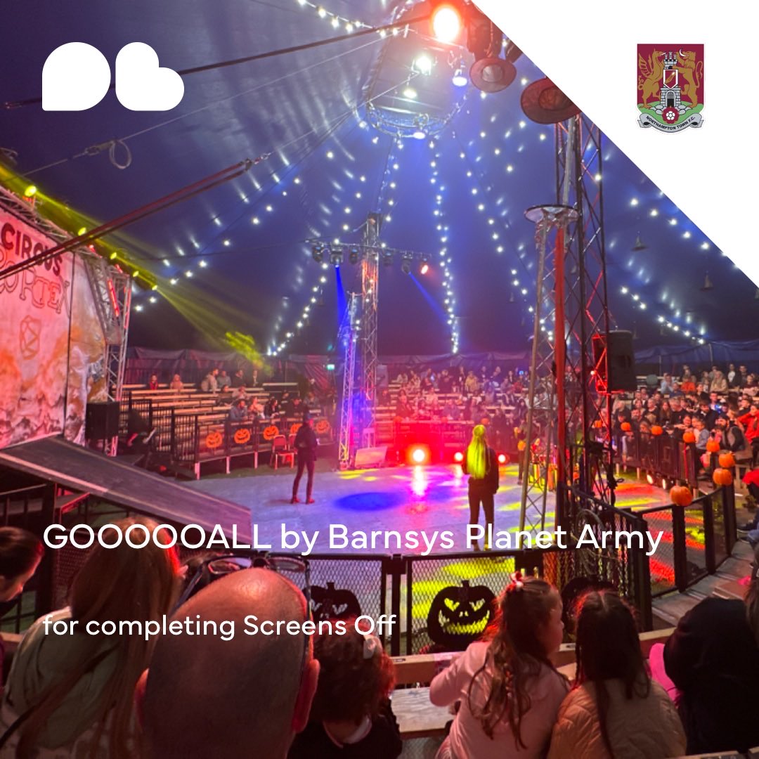 I just completed Screens Off by going to the circus on Planet League! Come and join me planetleague.co.uk/activities/bot…