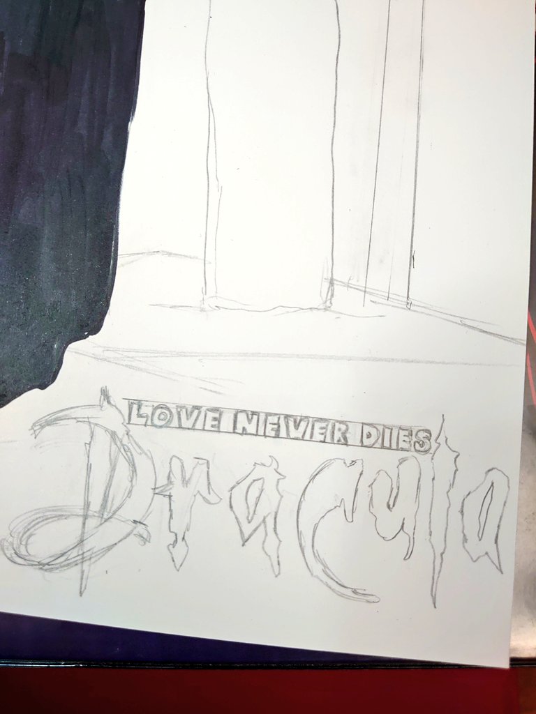 Pues ahora sí, ya he empezado la nueva ilustración dedicada a la película 'Drácula de Bram Stoker'. Será en tamaño 30x45 y espero tenerla lista para Halloween!🎃 #art #Dracula