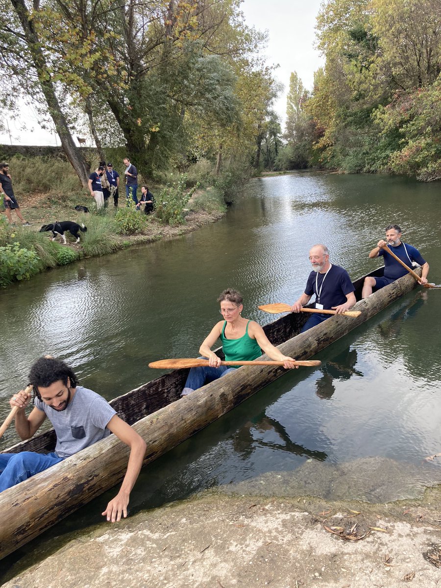 conexp2022's tweet photo. The Koruc team was here with a Neolithic pirogue, led by V. Bernard.
#CONEXP2022 https://t.co/2WhsG3O3I0