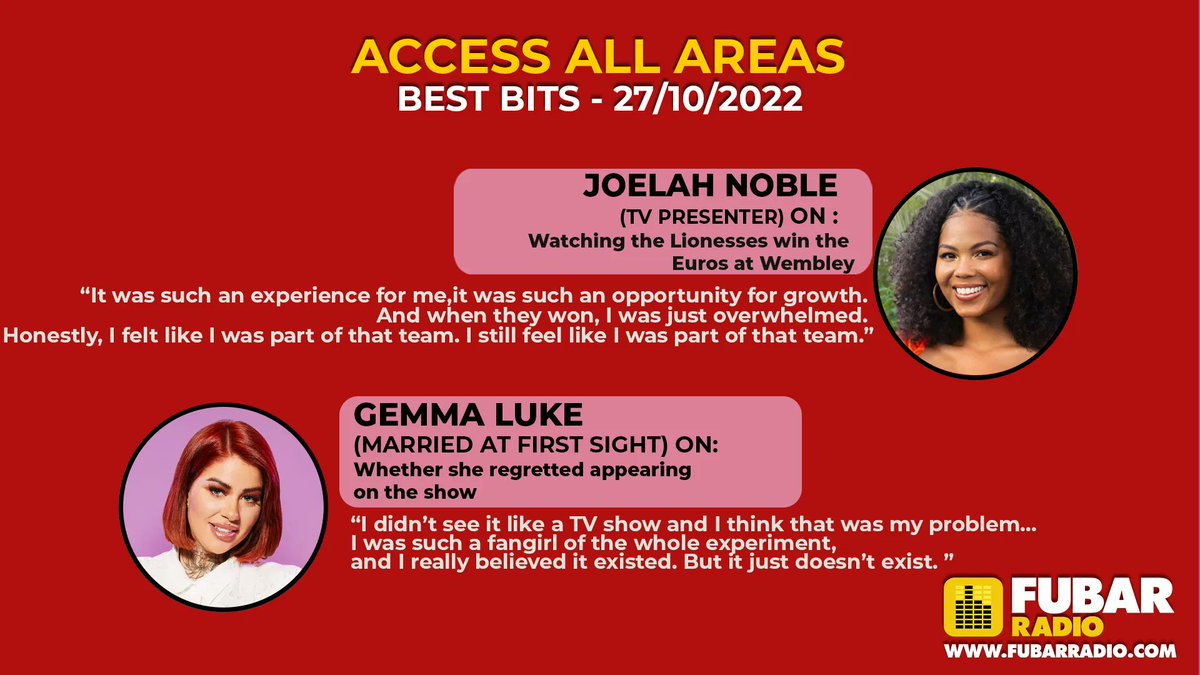 Chatting to @BobbyCNorris and Summer Monteys-Fullam this week on #AccessAllAreas was… ⭐️ Gemma Rose ⭐️ @JoelahNoble Listen back to hear them talking all about #MAFSUK and Are you the One? here 👉buff.ly/3gL7EPS
