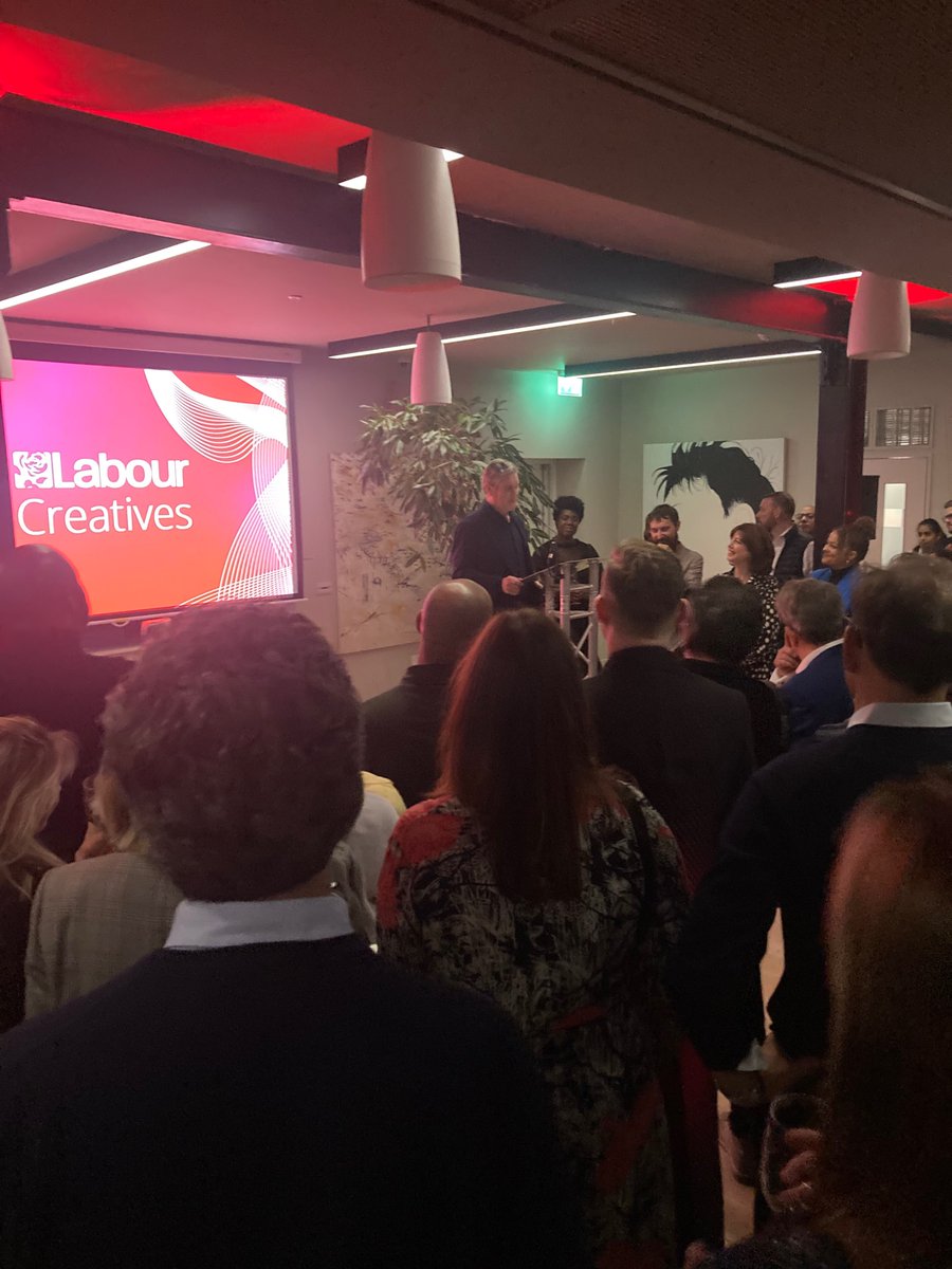 At the Labour Creatives reception <a href="/Keir_Starmer/">Keir Starmer</a> speaks to a room full of creative industries leaders, promising a Labour government will back them “to the hilt”. Starmer highlights the sector’s economic AND soft power “we are a creative and cultural superpower”