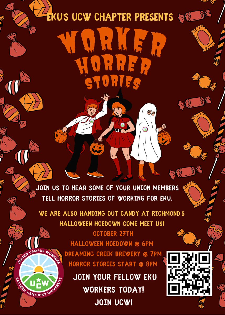UCWEKU's tweet photo. Tonight! Richmond Halloween Hoedown with candy @ 6pm, Social at Dreaming creek starting @ 7pm, Horror stories @ 8pm. See you there. https://t.co/nce4wnvAwJ