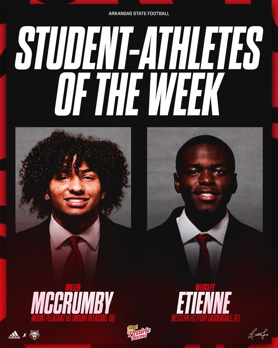 STUDENT-ATHLETES OF THE WEEK🐺‼️ 🐺 @MillerMcCrumby 🐺 @ThatBoyWebs #WolvesUp x #ADifferentBreed