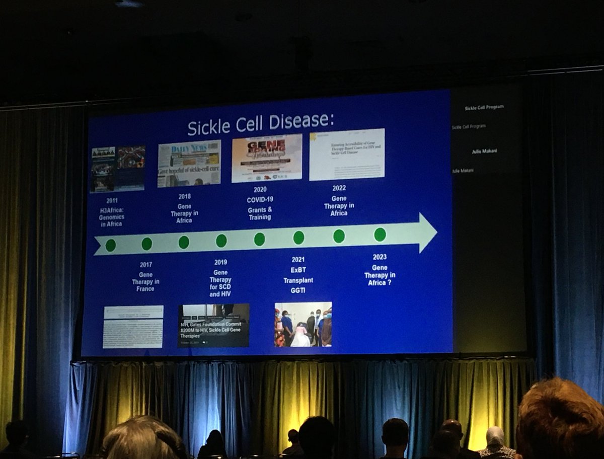 Les travaux pionniers de #ThérapieGénique de la #drepanocytose du Pr Marina Cavazzana a l'<a href="/InstitutImagine/">Institut Imagine</a> cités en exemple lors de la séance plénière « African Génome » de l’#ASHG22 à Los Angeles à l’instant. Fier de toi !!!  #GeneticsDiseases