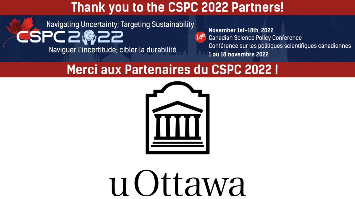 La #CPSC2022 ne serait pas possible sans le soutien de nos incroyables partenaires! 👏🏽 Merci à @uOttawa!