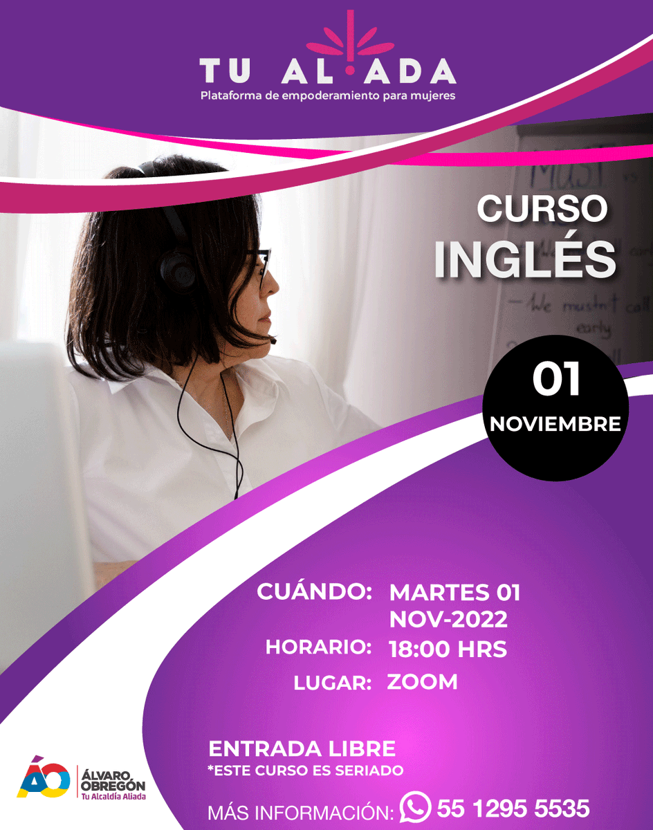 Tu_Aliadamx's tweet photo. Vecinas de Álvaro Obregón, estamos por dar inicio a la segunda generación de Tu Aliada, Plataforma de empoderamiento para mujeres.
Informes y registro al +52 55 1295 5535 https://t.co/J1H4pKNpDk