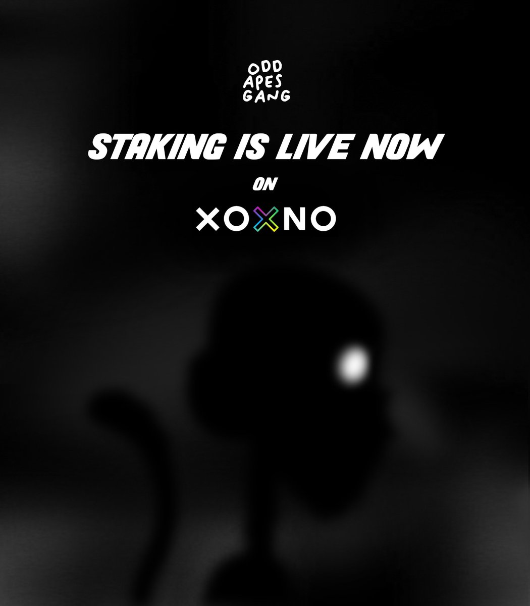 STAKING IS NOW LIVE ON @xoxnoNFTs 

We are happy and excited for this significant milestone.

We're still building and the EVOLVED 3D ODD APES collection should be the next milestone > available soon. 

REWARD DISTRIBUTION will begin this SUNDAY.

RT &amp; ♥️ for a to win 0.5 $EGLD