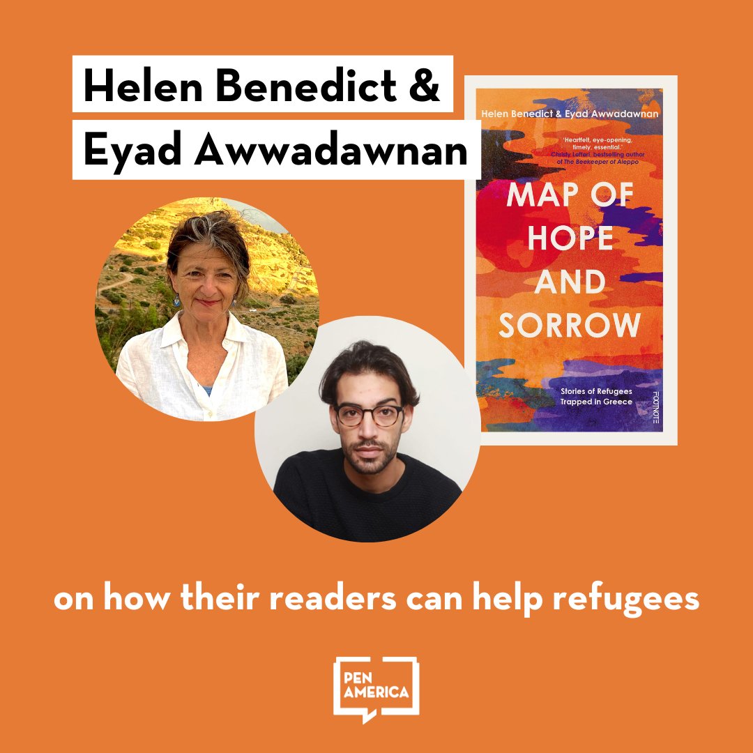 PENworldvoices's tweet photo. In this week’s #PENTen, co-authors @helenbenedict &amp; Eyad Awwadawnan, discuss their new book #MapOfHopeAndSorrow. Map of Hope and Sorrow follows the stories of 5 refugees’ journeys from the Middle East and Africa to Greece.

Read the full interview here: https://t.co/XivmWekIoG https://t.co/fmYNEb9L8k
