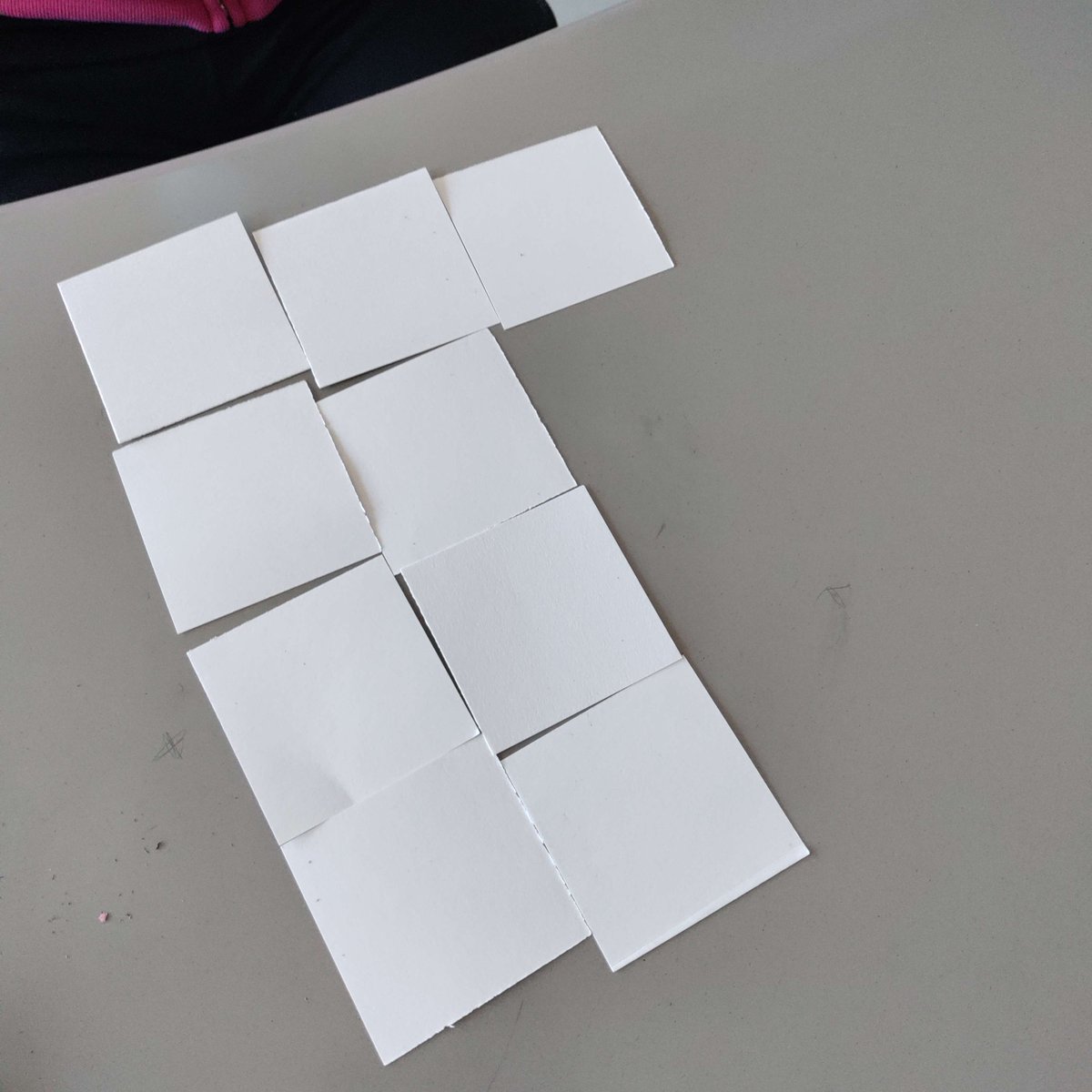 KDuttonMath's tweet image. Perimeter Challenge: Use the square cards to make a perimeter of 16. One group found this mysterious occurrance --they kept adding cards but the perimeter didn't change! 

Can you explain the mystery as well as a different student did?