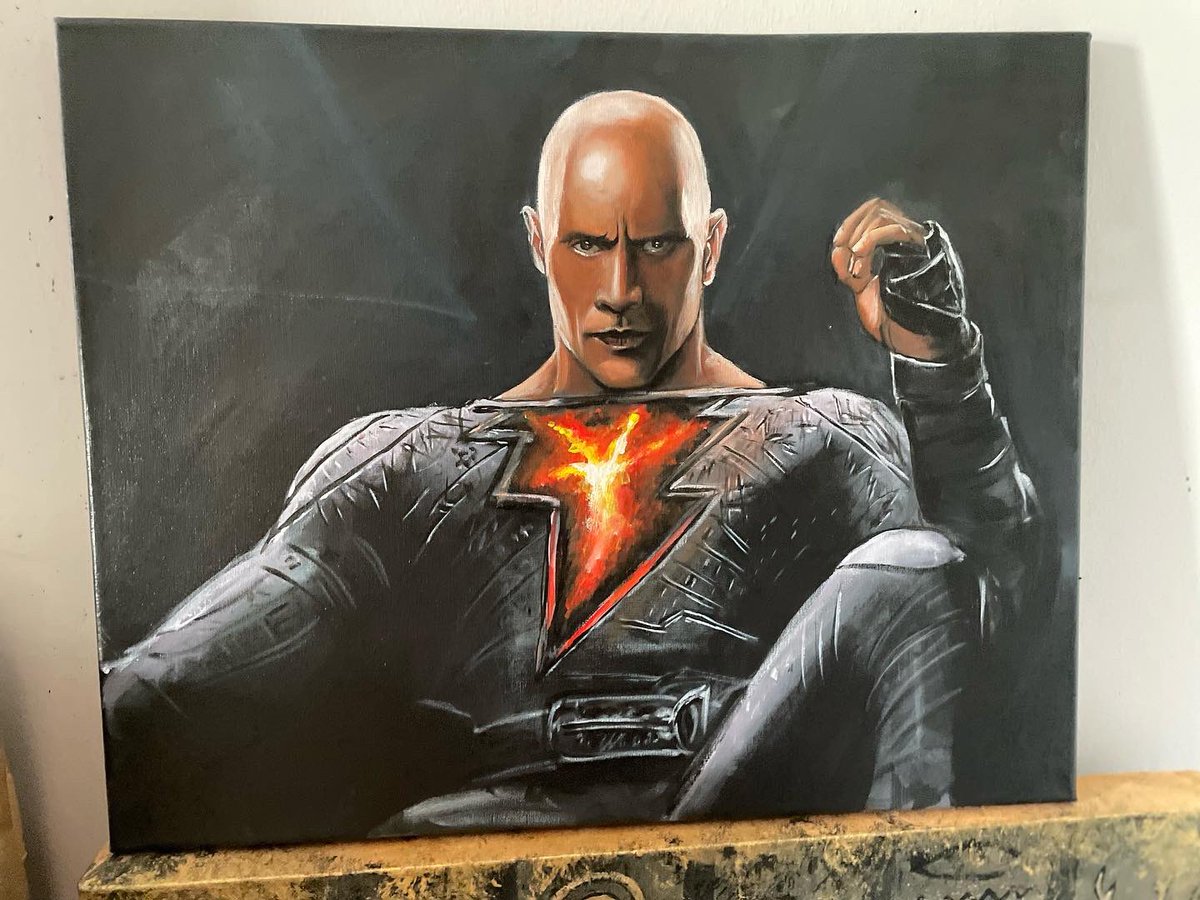 Look at this painting 🔥🔥 I'm so proud of it and the moving was absolutely AMAZING 🙌🏻🌟
<a href="/TheRock/">Dwayne Johnson</a> 
<a href="/blackadammovie/">Black Adam Movie</a> 
#BlackAdamMovie 
#BlackAdam