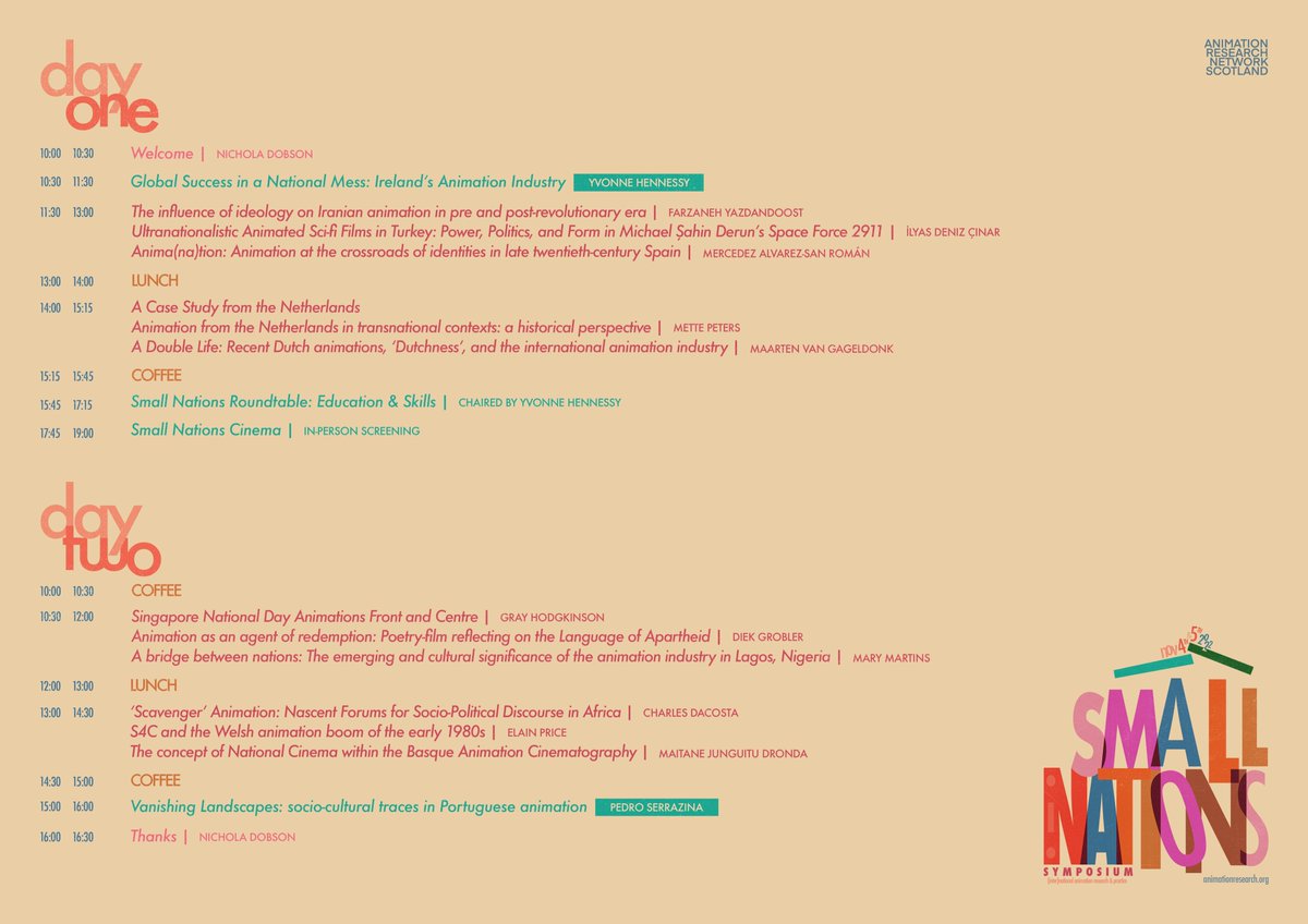aniresearchscot's tweet photo. We are pleased to announce the programme for our upcoming ‘Small Nations’ Symposium! Join us in-person and online 4th &amp; 5th November. See below for details.
 https://t.co/sewKnp1bYp https://t.co/EExa5lV85y