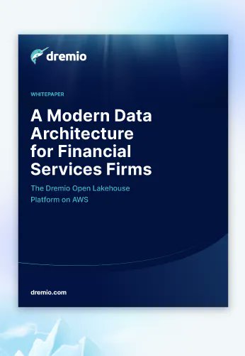 Available WP - A Modern Data Architecture for Financial Services Firm @dremio bit.ly/kd-dremio-2210…