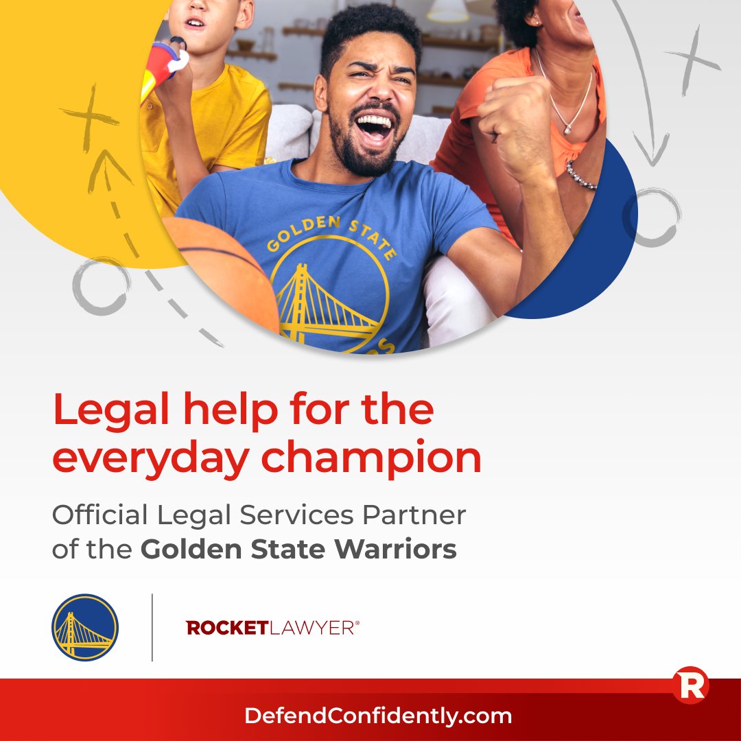 RocketLawyer's tweet image. Hey Bay Area! We’re excited to announce our partnership with the reigning and multi-year NBA champion Golden State Warriors! 

Get the full scoop: DefendConfidently.com

@warriors #RocketLawyer #DefendConfidently #ConfidentlyLegal #DubNation #WarriorsGround