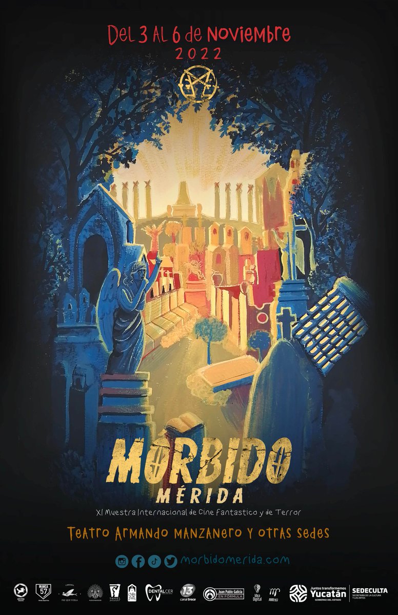 SedecultaYuc's tweet photo. Te invitamos a las XI Muestra Internacional de Cine Fantástico y de Terror @morbido_merida 💀🎬
Del 3️⃣ al 6️⃣ de noviembre te esperamos en el teatro "Armando Manzanero" con la mejor selección de filmes de estos géneros.
🎟Adquiere los boletos en https://t.co/IbmOfjT894 https://t.co/V593vulYCg