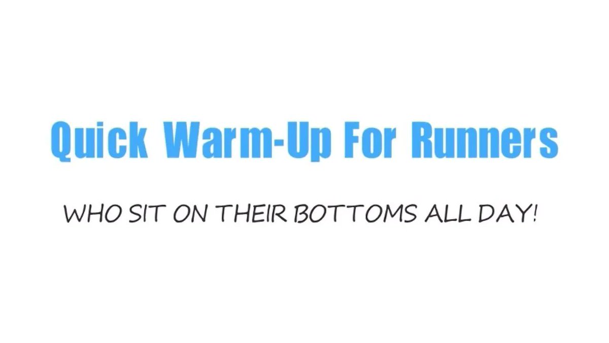 Quick and easy warm-up for runners who hate warming up
youtu.be/_o5Df1NkqUo -- #running #ukrunchat #runchat #triathlon #injuryprevention #onlinephysio