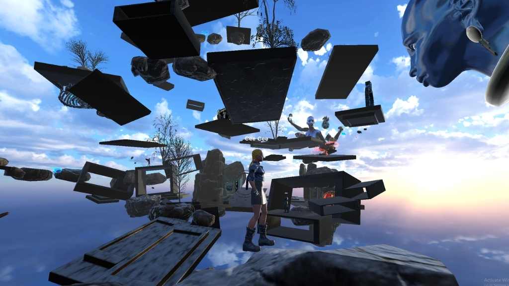 HICeeCee's tweet photo. Exploring the #Metaverse with frens is one of my favorite things 💛

@teenybod &amp; @iamckbubbles are just the BEST 😍 
Many thanks to our Mona guides today @J_Ostrem &amp; @NFTland 

Every Thursday @ 12PM EST 😉 #web3 #Metaverse3 #OneMetaverse https://t.co/lueqCa19ri