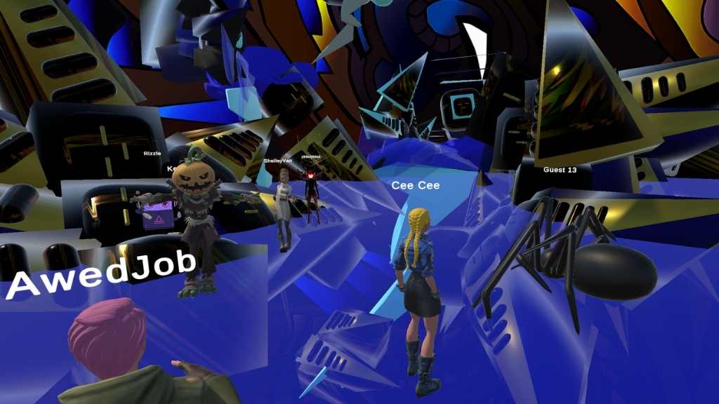 HICeeCee's tweet photo. Exploring the #Metaverse with frens is one of my favorite things 💛

@teenybod &amp; @iamckbubbles are just the BEST 😍 
Many thanks to our Mona guides today @J_Ostrem &amp; @NFTland 

Every Thursday @ 12PM EST 😉 #web3 #Metaverse3 #OneMetaverse https://t.co/lueqCa19ri