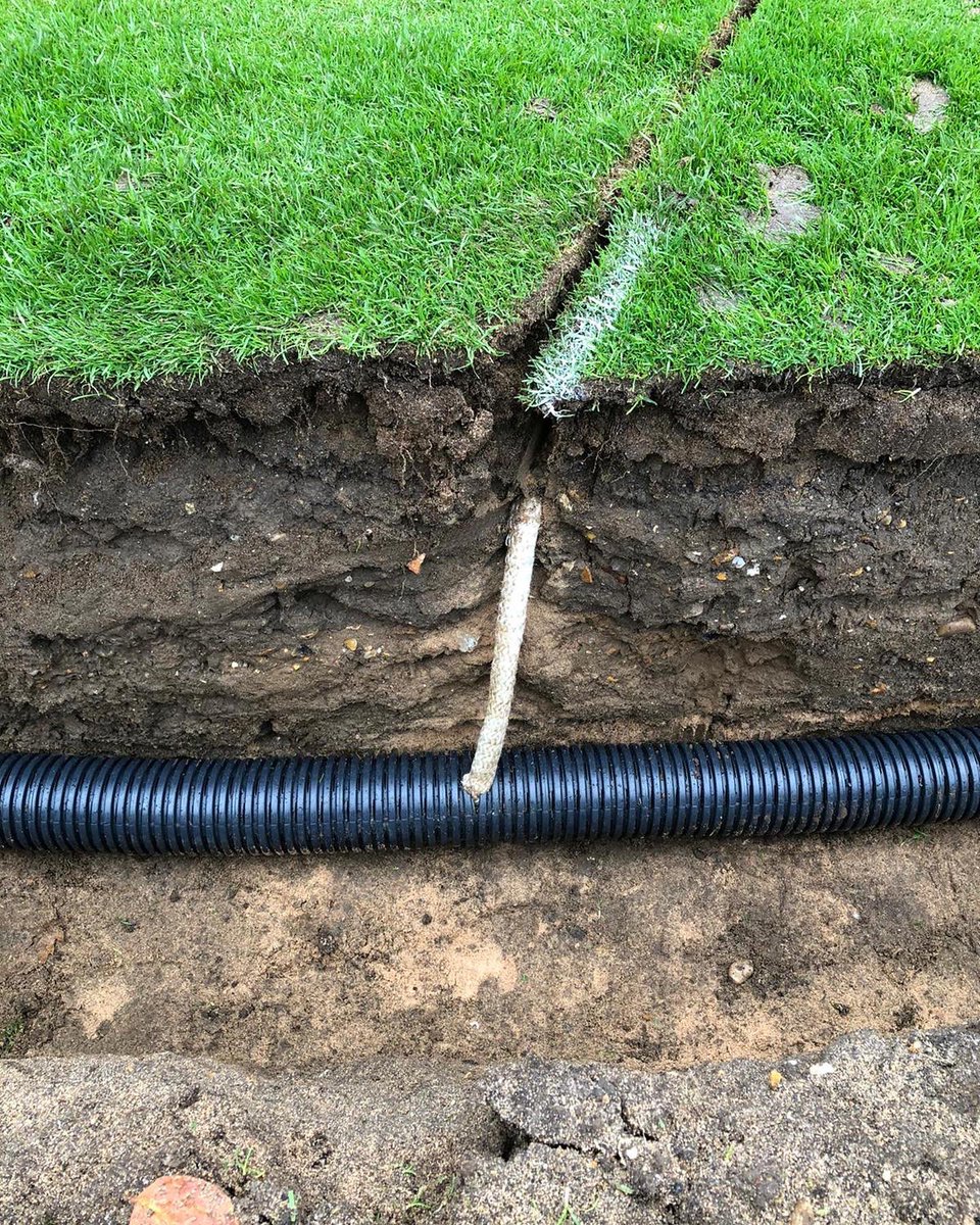 EatonGolf's tweet photo. Update: a great day’s work by our contractors, DJUKE Ltd, installing rope drainage on our 13th and 16th greens before restoring the putting surface for members and visitors. 
@cammymac23 @BIGGALtd @NCGU1908 @nlcga https://t.co/GPIhtO9Dxt