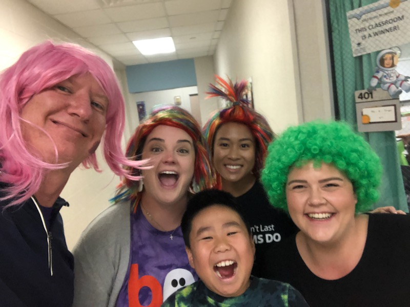 SuperAPHawkins's tweet photo. Crazy Hair &amp; Sock Day! From Head 2 Toe #DrugFree https://t.co/4jAYySJL2b