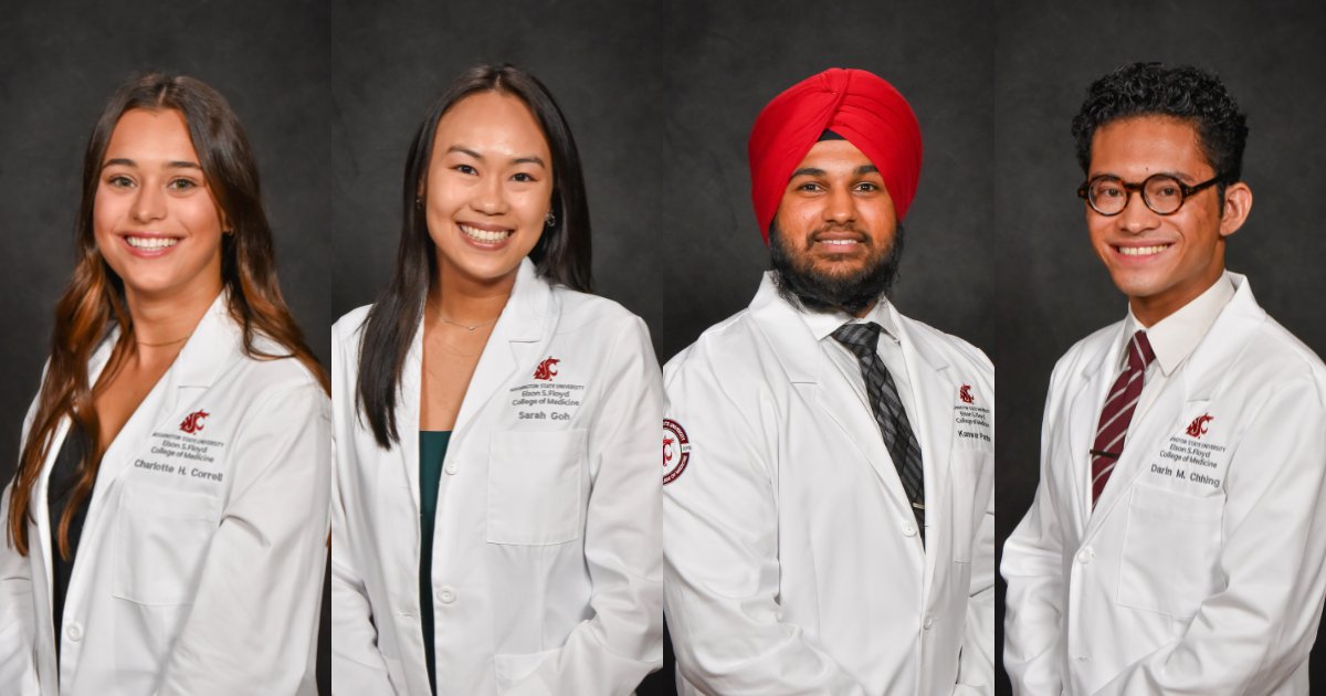 Today!🎉 First-year MD students Charlotte Correll, Sarah Goh, Kanwar Parhar, and Darin Chhing are taking over our Instagram stories! They're sharing an inside look at their Clinical Campus Week experiences. ➡️ bit.ly/3jzwOQF #WSUMedicine | #GoCougs