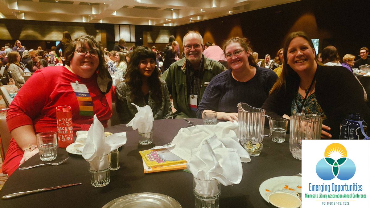MNlibraries's tweet photo. Keynote &amp; lunch on the first day of Minnesota Library Association's annual conference. Reanna Esmail gave a fantastic talk full of great resources on Intellectual Freedom, Privacy Rights, and the Critical Practice of Librarianship. 
#mnlib22 https://t.co/56W37O1MjO