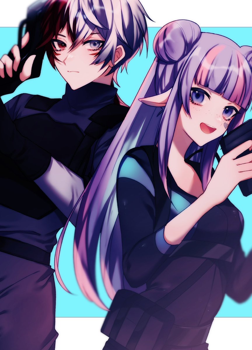 Mimi_isVibing's tweet image. With Halloween approaching it reminds me where me and Velv started. We were gettin art for a Vtuber contest in like august so it’d be ready by October, little did we know before the art was even done we’d be dating.  

It’s hard to tell who we are but it still is so sentimental🥺