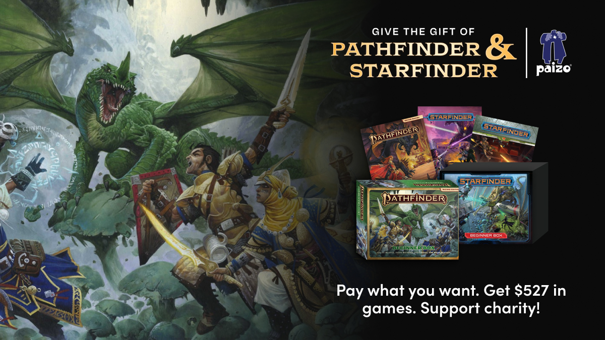 Humble Bundle on X: Unwrap a lifetime of #Pathfinder and #Starfinder for  yourself or the would-be hero in your life. Pick up 40+ digital books &  resources plus a PHYSICAL Pathfinder 2E